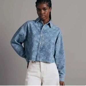 Rag & Bone Denim Floral Shirt